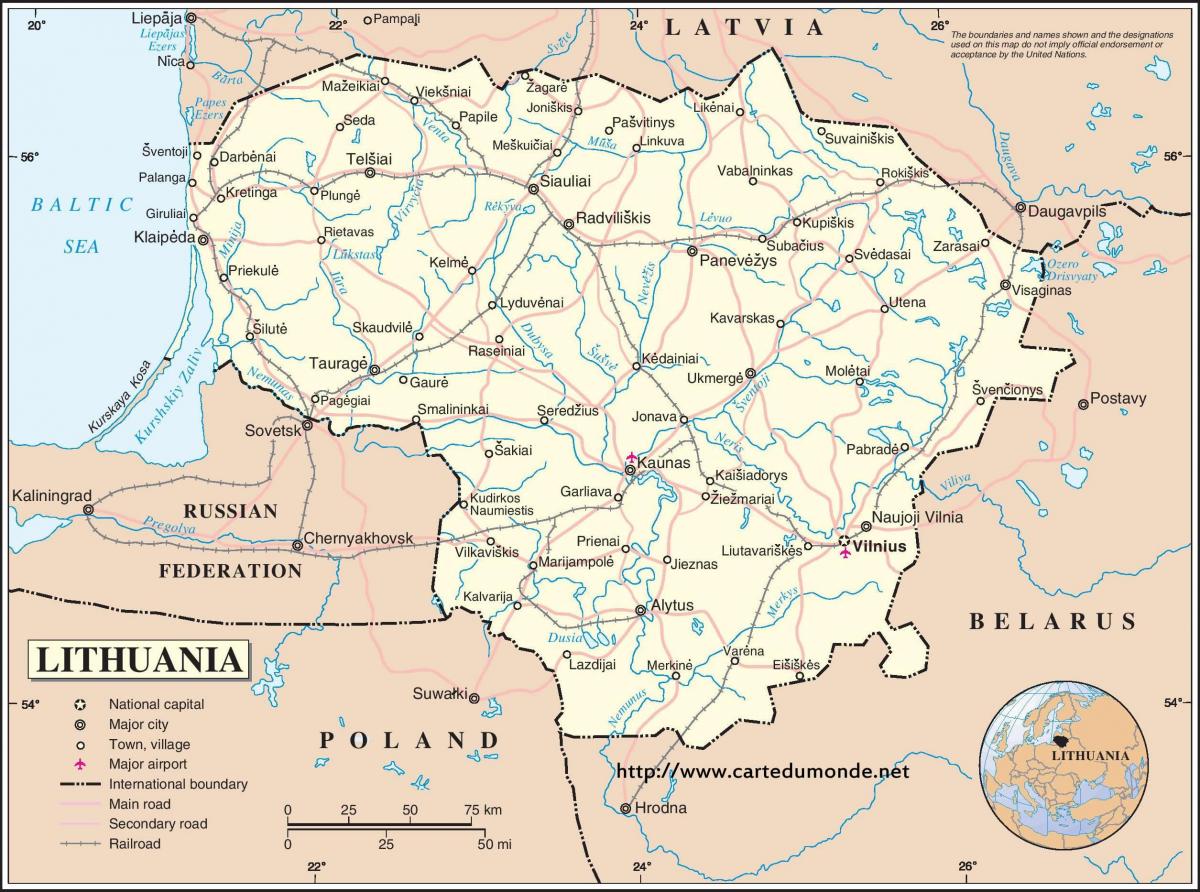 지도 리투아니아의 국가