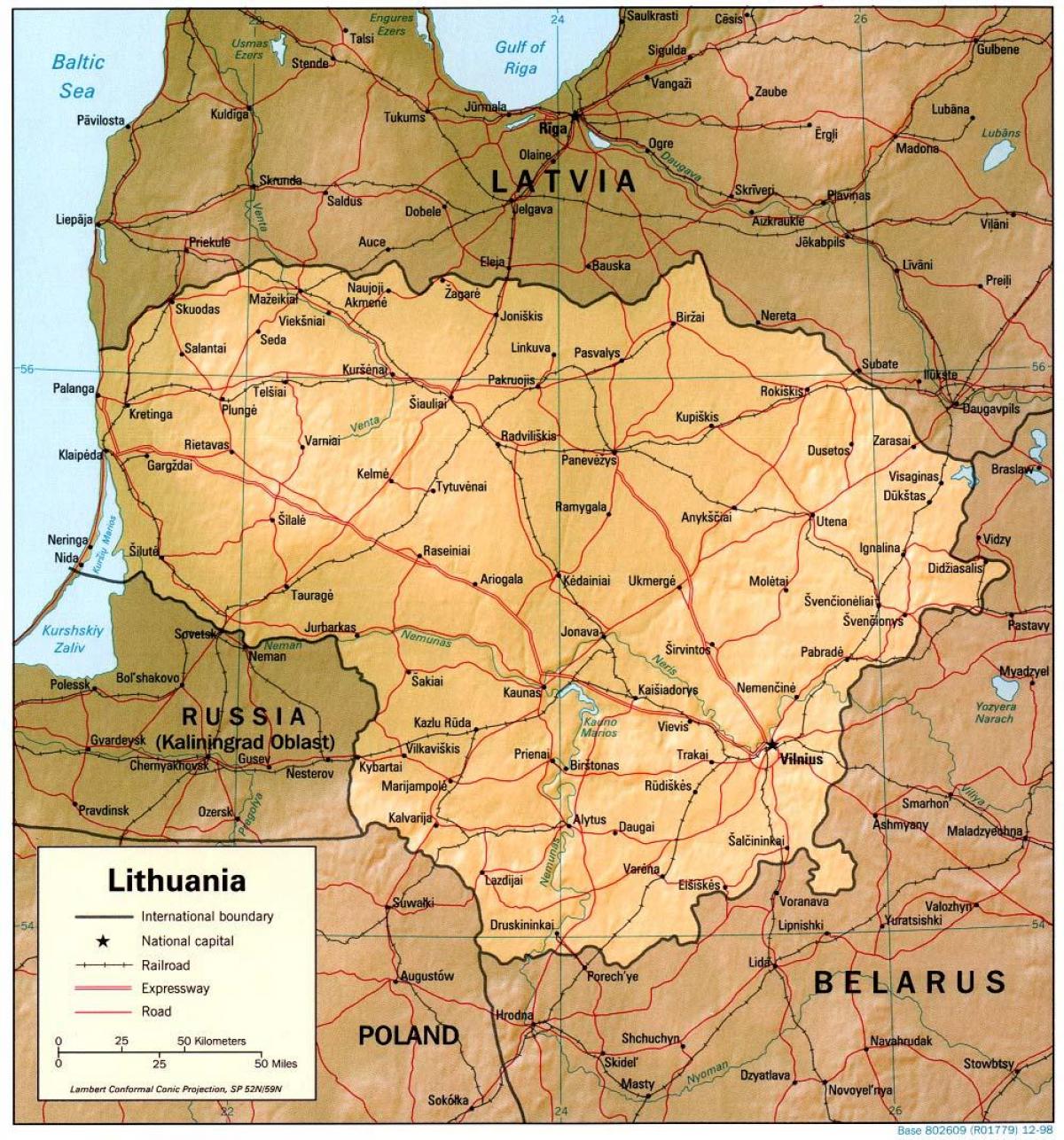 지도 리투아니아