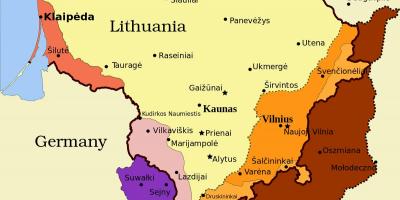 지도 kaunas 리투아니아